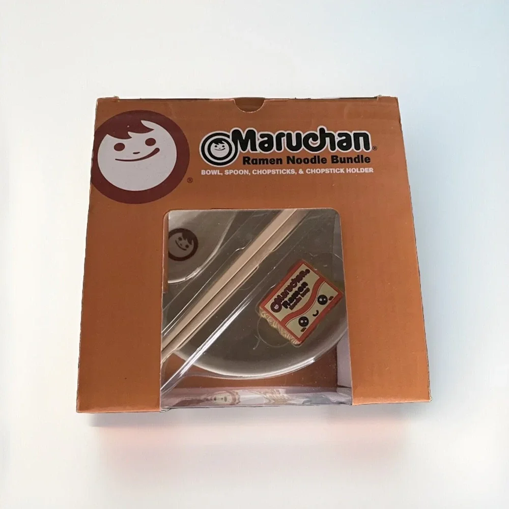 Maruchan Ramen Noodle Bowl Bundle W/Chopsticks, Sticks Holder and Soup Spoon NEW - Picture 2 of 3